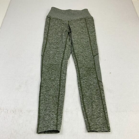 Victorias Secret Pink Cozy High Rise Leggings Green Pull On Side Pockets Size XS - Picture 1 of 12